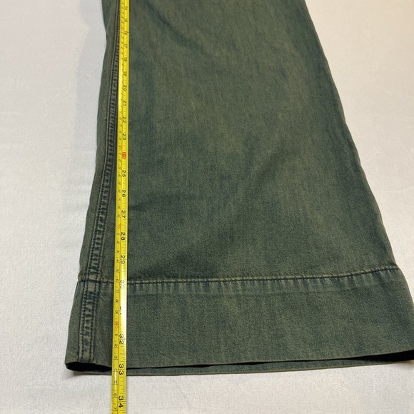 Free People We The Free Pull On Wide-Leg Pants Size S Moss Green Boho Chic - Picture 6 of 10